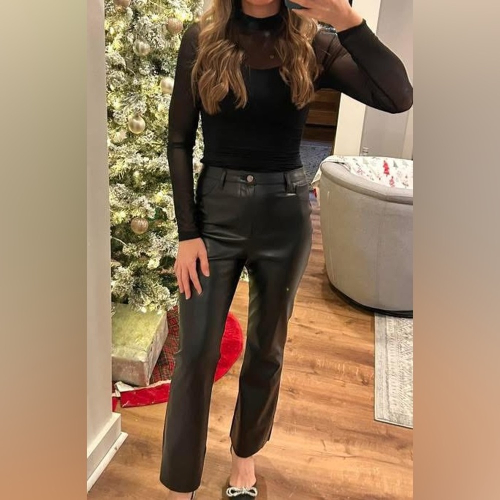 Blue Pepper Faux Leather Pants
